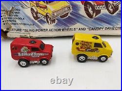 Ohio Art Drag Vans Van Nationals Race Set With 2 Vans + Track 1 Chute Box Instr