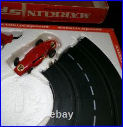 PARTS Vintage Marklin Sprint #1400 Mercedes & Ferrari Race Slot Car Track Set