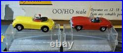 PLAYCRAFT MODEL MOTORING AURORA ORIGINAL #1 HO SLOT TRACK RACE SET 2 Cars TJET