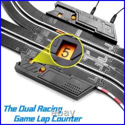 Pafolo Slot Car Race Track Set 19Ft Electric Track Led Lights And 4 Slot Cars 2