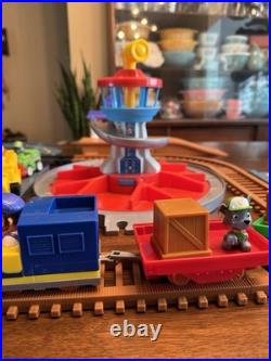 Paw Patrol Adventure Bay Mega Roll Track Set Racers Figures Cars Train Lot