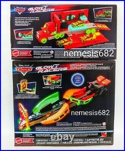 Pixar Cars Glow Racers Mack Hauler + Launch & Criss-Cross Race Track Sets 2023