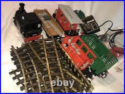 PlayMobil LGB G Scale Steaming Mary Western Motorized Train Set Cars Track Rare