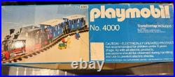 Playmobil Vintage 1984 Geobra Model 4000 Electric Train Track Set Blue Cars Rare