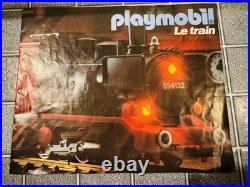 Playmobil Vintage 1984 Geobra Model 4000 Electric Train Track Set Blue Cars Rare