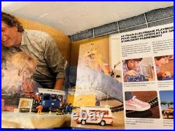 Playmobil Vintage 1984 Geobra Model 4000 Electric Train Track Set Blue Cars Rare