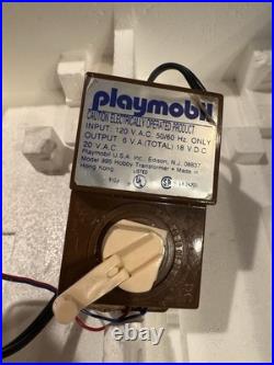 Playmobil Vintage 1984 Geobra Model 4000 Electric Train Track Set Blue Cars Rare