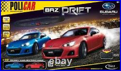 Policar Premium Subaru BRZ Drift Slot Racing Set (132, Runs Scalextric Cars)