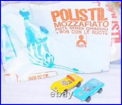 Polistil Italy MOZZAFIATO 166 FERRARI & PANTER Car RACE TRACK SET MIB`74 RARE