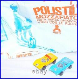 Polistil Italy MOZZAFIATO 166 FERRARI & PANTER Car RACE TRACK SET MIB`74 RARE