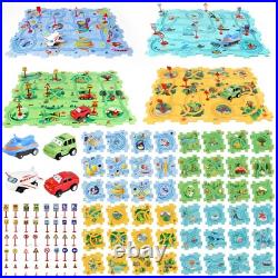 Puzzle Racer Kids Car Track Set, Kids Toys Boys 3-5, Toys for 2 3 4 5 6 Year