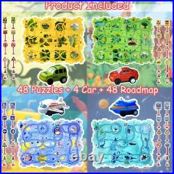 Puzzle Racer Kids Car Track Set Puzzle Racer Car Track Set with Roadmap Puzzl