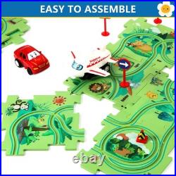 Puzzle Racer Kids Car Track Set Puzzle Racer Car Track Set with Roadmap Puzzl