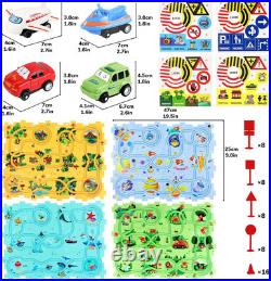 Puzzle Racer Kids Car Track Set, Toys Boys 3-5, for 2 3 4 5 6 Year