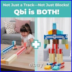 QBI Magnetic Blocks Race Car Track Set, STEM Toys for Kids Ages 3-5, 36 PCS