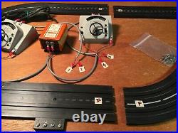 QUICK SETUP AURORA MODEL MOTORING HO CUSTOM 2 LANE SLOT CAR TRACK SET With2 CARS