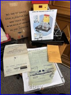 RARE Lionel Prewar 1942 Boxed No. 188 Coal Elevator Car & Track Set
