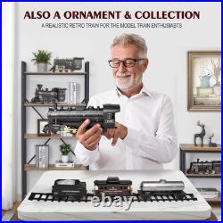 RC Train Set for Kids, Alloy Steam Locomotive with Cars and Tracks