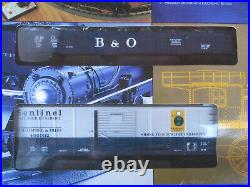 Rail King by MTH B&O 2-6-0 train set with 3 freight cars, transformer and track