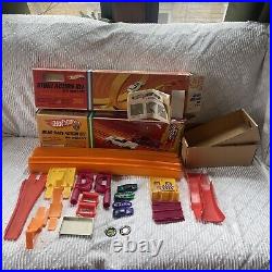 Rare Hot Wheels 1967 Drag Race & Stunt Action Track Set With Box & 4 Redliner Cars