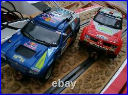 Rare-SCX Off Road Race Track Set 1/32 Scale Track-2 Cars Mitsubishi/Volkswagen