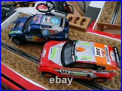 Rare-SCX Off Road Race Track Set 1/32 Scale Track-2 Cars Mitsubishi/Volkswagen