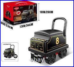 Ride on Train Toys Electric TrainSet with Track 2 Seaters Cargo Car, Music, Light
