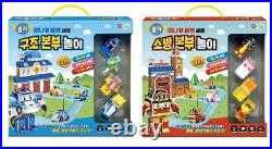 Robocar Poli Mini Car Track Play Set Rescue Fire Headquarters Making Toy