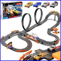 SUFICY 29ft Electric Slot Car Race Track Set for Kids 4 Cars & Lap Counter
