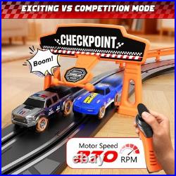 SUFICY 29ft Electric Slot Car Race Track Set for Kids 4 Cars & Lap Counter