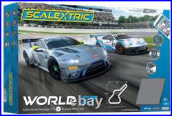 Scalextric ARC AIR World GT 132 Slot Car Race Track Set C1434T USED RETURN