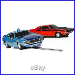 Scalextric American Police Chase Javelin v Challenger 1/32 Slot Car Track Set