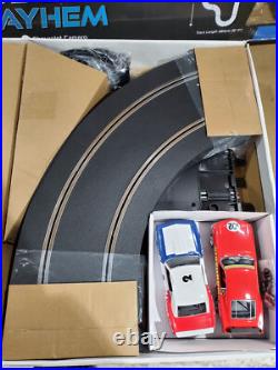 Scalextric C1449T Muscle Car Mayhem Mustang vs Camaro 132 Slot Car Track Set