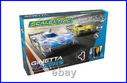 Scalextric Ginetta Racers 132 Analog Slot Car Race Track Set C1412T Yellow Si