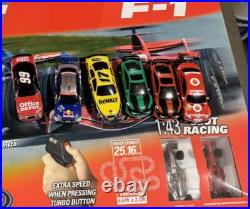 Scx Slot Car Set 8 Total Cars F1 Track Mercedes McLaren Redbull NASCAR 143