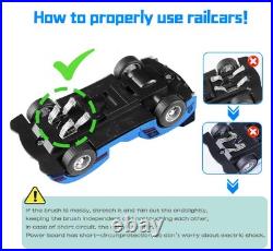 Slot Car Race Track Set, 19ft Electric Track with LED Lights and with LED lights