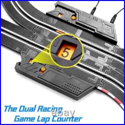Slot Car Race Track Set, 19ft Electric Track with LED Lights and with LED lights
