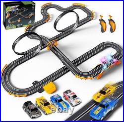 Slot Car Race Track Set Electric Powered Race Track Dual Racing Car Track Set