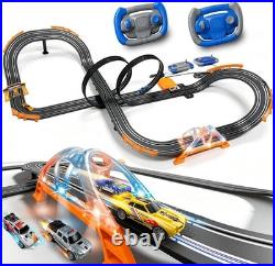 Slot Car Race Track Set Electric Powered Race Track Dual Racing Car Track Set
