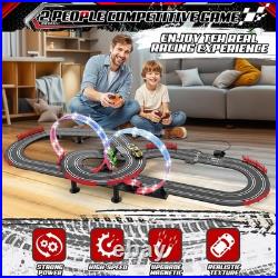 Slot Car Race Track Set Electric Powered Race Track Dual Racing Car Track Set
