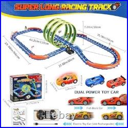 Slot Car Race Track Set Electric Powered Race Track Dual Racing Car Track Set