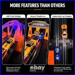 Slot Car Race Track Set Electric Powered Race Track Dual Racing Car Track Set