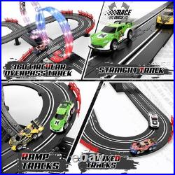 Slot Car Race Track Set Electric Powered Race Track Dual Racing Car Track Set