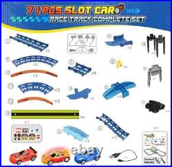 Slot Car Race Track Set Electric Powered Race Track Dual Racing Car Track Set
