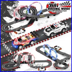 Slot Car Race Track Set Electric Powered Race Track Dual Racing Car Track Set