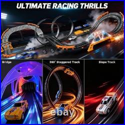 Slot Car Race Track Set Electric Powered Race Track Dual Racing Car Track Set