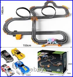 Slot Car Race Track Set Electric Powered Race Track Dual Racing Car Track Set