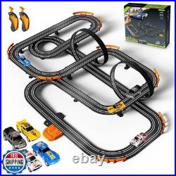 Slot Car Race Track Set Electric or Battery Powered Racing Car Tr