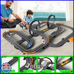 Slot Car Race Track Set Electric or Battery Powered Racing Car Tr