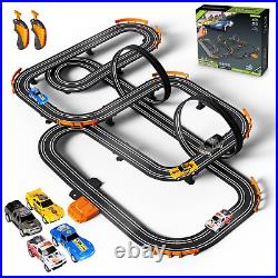 Slot Car Race Track Set Electric or Battery Powered Racing Car Track for Kids